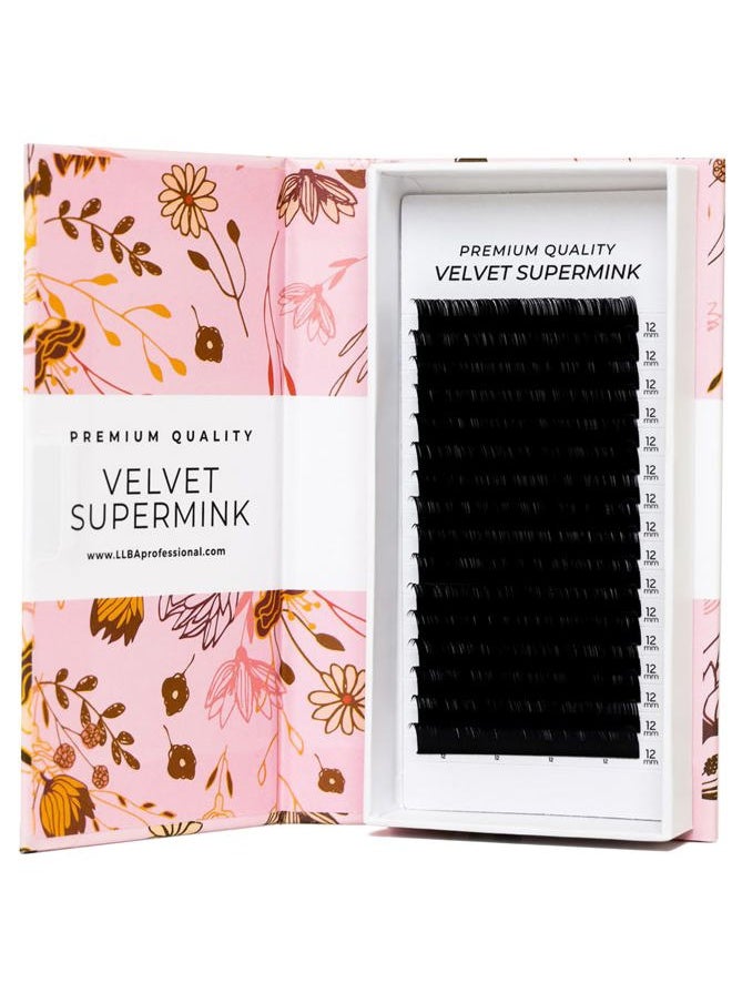 Super Mink Eyelashes Extensions - Multi Selections from 0.03 to 0.2, C CC D Curl, 7-15 mm Length Mixed Tray Silk Eyelashes, Individual Eyelash Extensions (7mm-15mm, 0.18 CC)
