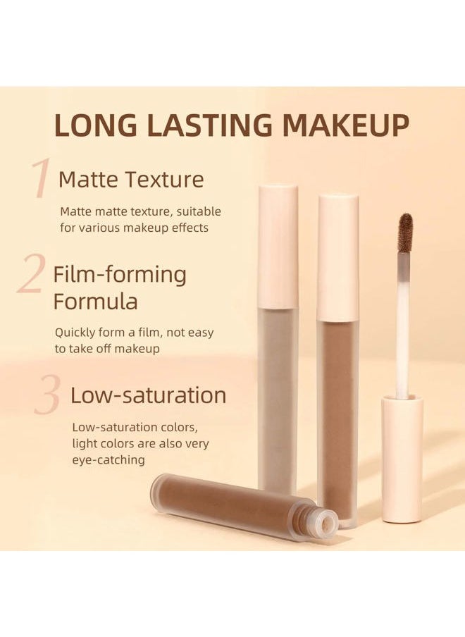 White Brown Glitter Eyeshadow, Nude Matte Liquid Eyeshadow Primer Base, Smooth Cream Shimmer Waterproof Eye Shadow Pencil Palette,Quick Lrying And Long Lasting (Naked Purple 1#)
