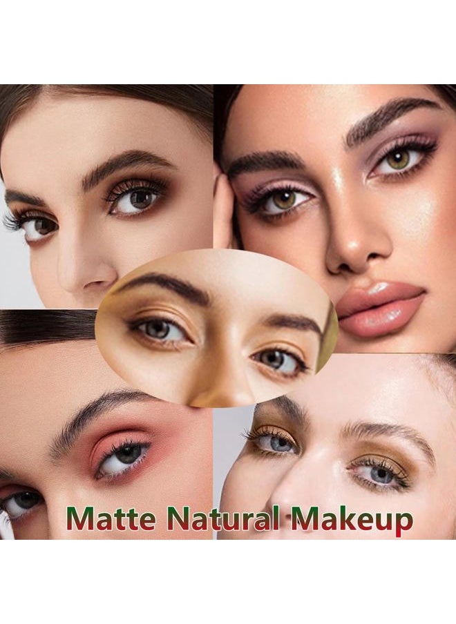 White Brown Glitter Eyeshadow, Nude Matte Liquid Eyeshadow Primer Base, Smooth Cream Shimmer Waterproof Eye Shadow Pencil Palette,Quick Lrying And Long Lasting (Naked Purple 1#)