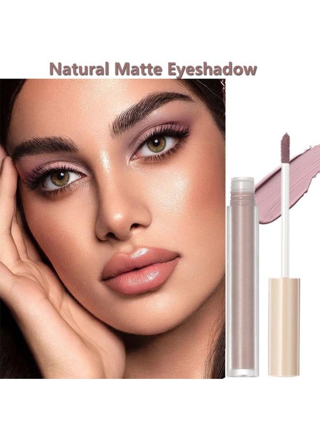 White Brown Glitter Eyeshadow, Nude Matte Liquid Eyeshadow Primer Base, Smooth Cream Shimmer Waterproof Eye Shadow Pencil Palette,Quick Lrying And Long Lasting (Naked Purple 1#)
