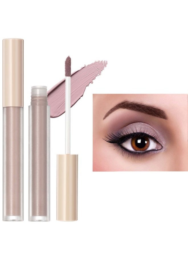 White Brown Glitter Eyeshadow, Nude Matte Liquid Eyeshadow Primer Base, Smooth Cream Shimmer Waterproof Eye Shadow Pencil Palette,Quick Lrying And Long Lasting (Naked Purple 1#)