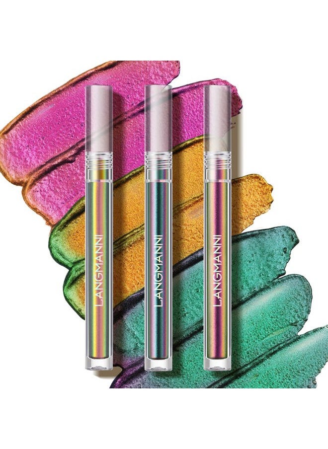 Liquid Glitter Eyeshadow Chameleon Eyeshadow Makeup,Metallic Changing Long-lasting Holographic Glitter Multichrome Eyeshadows (B-Wonder)