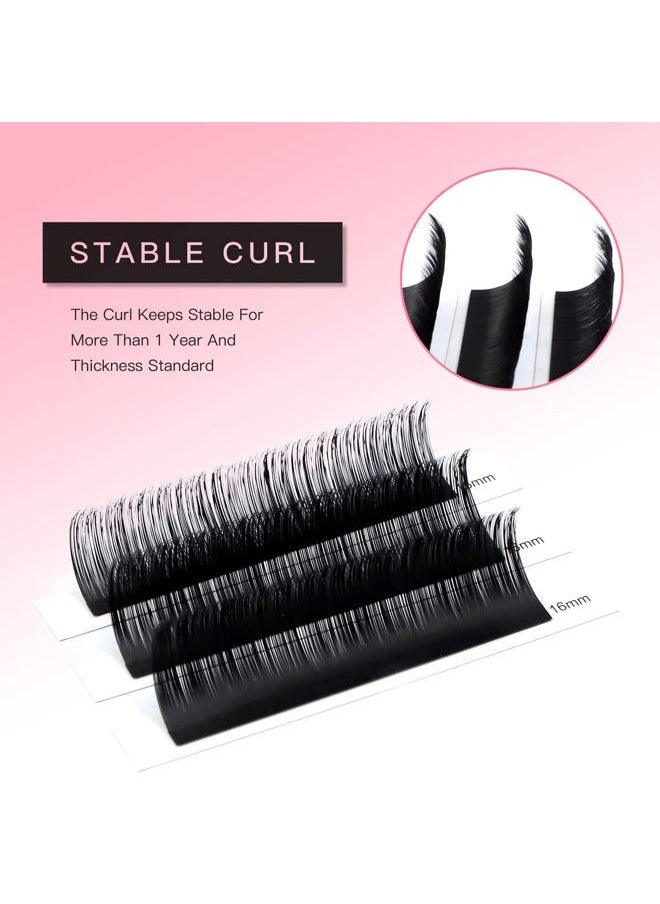 Lash Extension Premium C CC D DD J B L Curl 0.03-0.18mm Thickness Semi Permanent Individual Eyelash Extensions Silk Volume Lashes Extensions Professional Salon Use(CC,0.05,12mm)