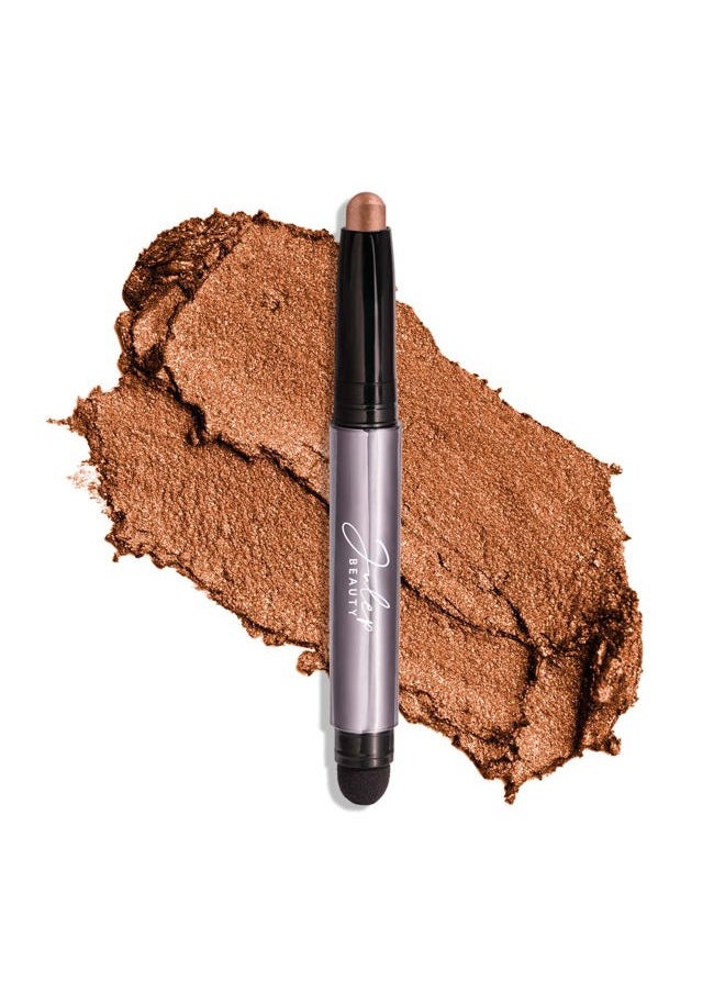 Eyeshadow 101 Crème-to-Powder Waterproof Shadow Stick – Copper Shimmer – Long-Lasting, Crease-Proof, Shimmer Cream Eyeshadow with Built-in Smudger