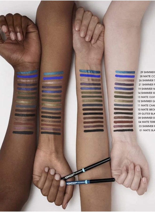 COLLECTION Waterproof 12HR Retractable Eyeliner Pencil 19- Shimmer Navy