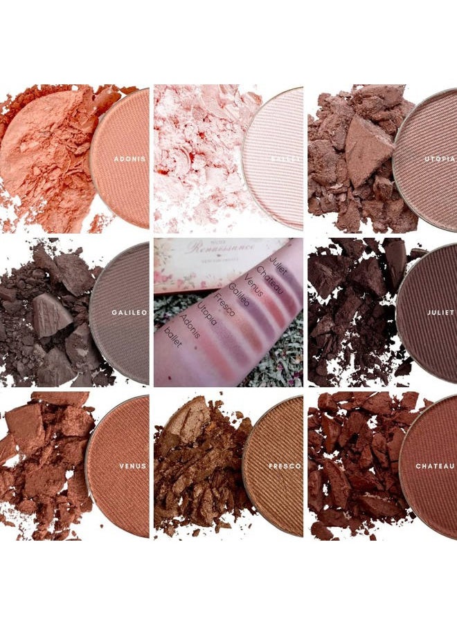 Nude Renaissance Eye Shadow Palette, Clean and Bold, 4 Highly Pigmented Colors With Long Lasting Luxe Finish, Vegan, Cruelty-Free, Gluten-Free, and Paraben-Free, Net Wt 1.3g Each