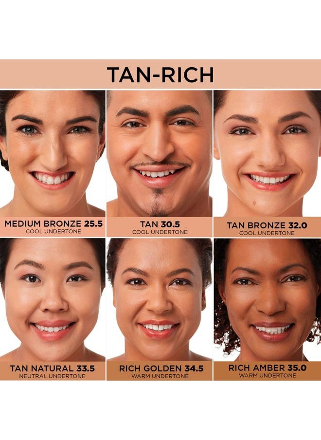 Bye Bye Under Eye Full Coverage Concealer - for Dark Circles, Fine Lines, Redness & Discoloration - Waterproof - Natural Finish – 30.5 Tan (C), 0.4 fl oz