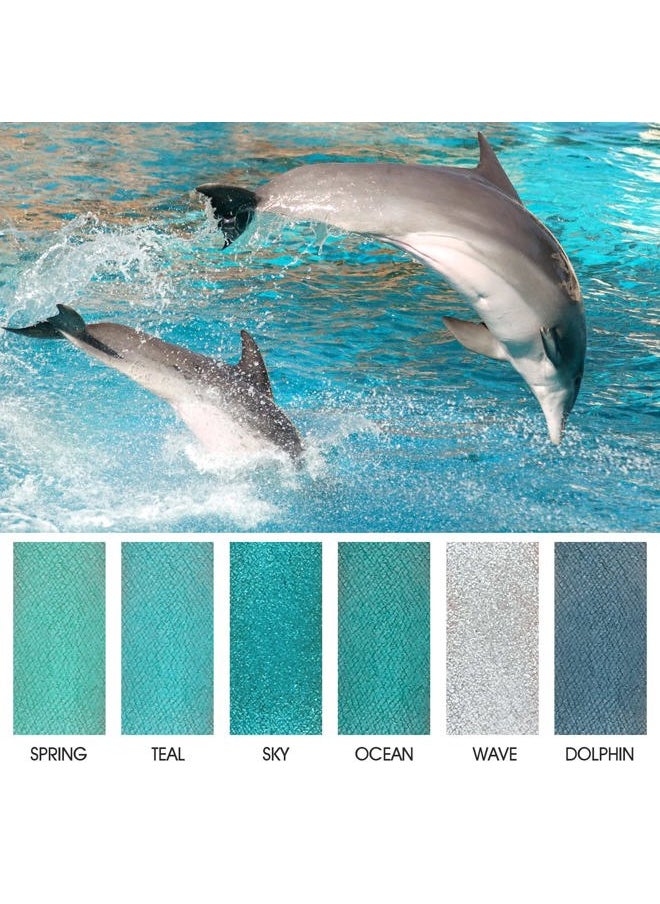 Blue Teal Eyeshadow Palette,Blue Green Teal Tone Eyeshadow Pallets,DE'LANCI Pro 9 Shades Matte Shimmer High Pigmented Waterproof Long Lasting Eye Shadow Cool Toned Makeup Palettes for Christmas
