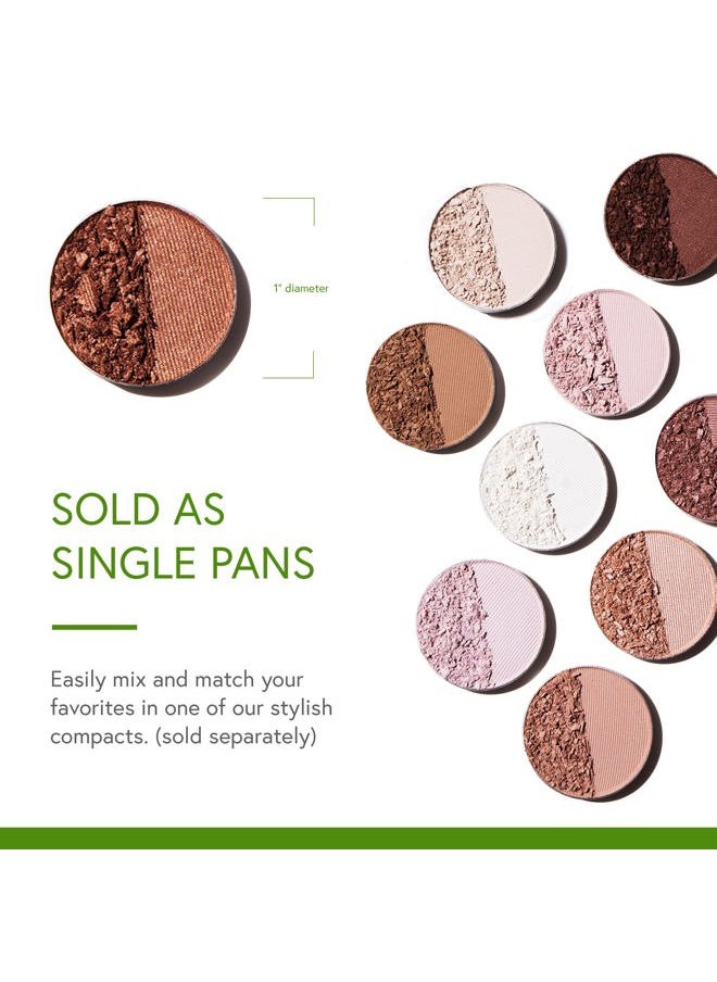 Pressed Powder Eye Shadow Single Refill, Antique, Matte Pale Cream Bisque, Long-Wearing, Creaseproof Mineral Color With Botanicals, 1.2g