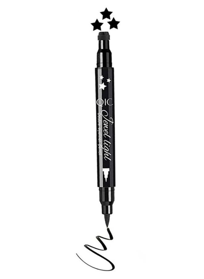 Black Liquid Eyeliner Stamp,Star Stamp Eyeliner Makeup,Double-Side Waterproof Eyeliner Pen,Long-lasting Smudge-proof Tattoo Tools,Black Eye Liner Makeup,1 PC