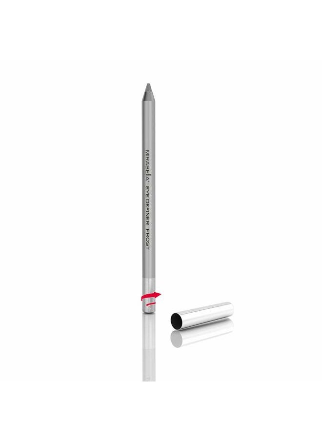 Eye Definer & Antioxidant Infused Cream Eye liner - Ultra Pigmented Gel Eyeliner Pencil with Retractable Design, Sharpener Included - Frost