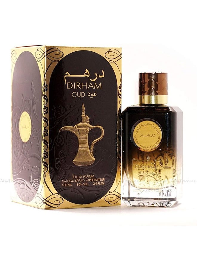 Ard Al Zaafaran Dirham Oud Eau De Parfum Spray, 3.4 Ounce (Unisex)