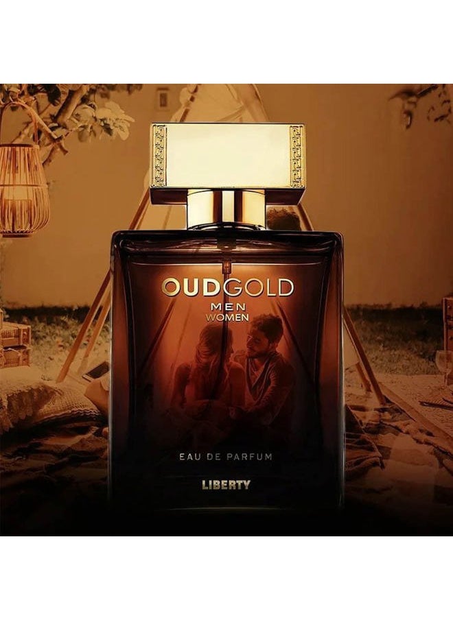 Luxury Oud OudGold Premium Perfume Spray for Men and Women (50ml/1.7Oz), Eau De Parfum (EDP), Designed in France, Long Lasting Smell, Woody notes