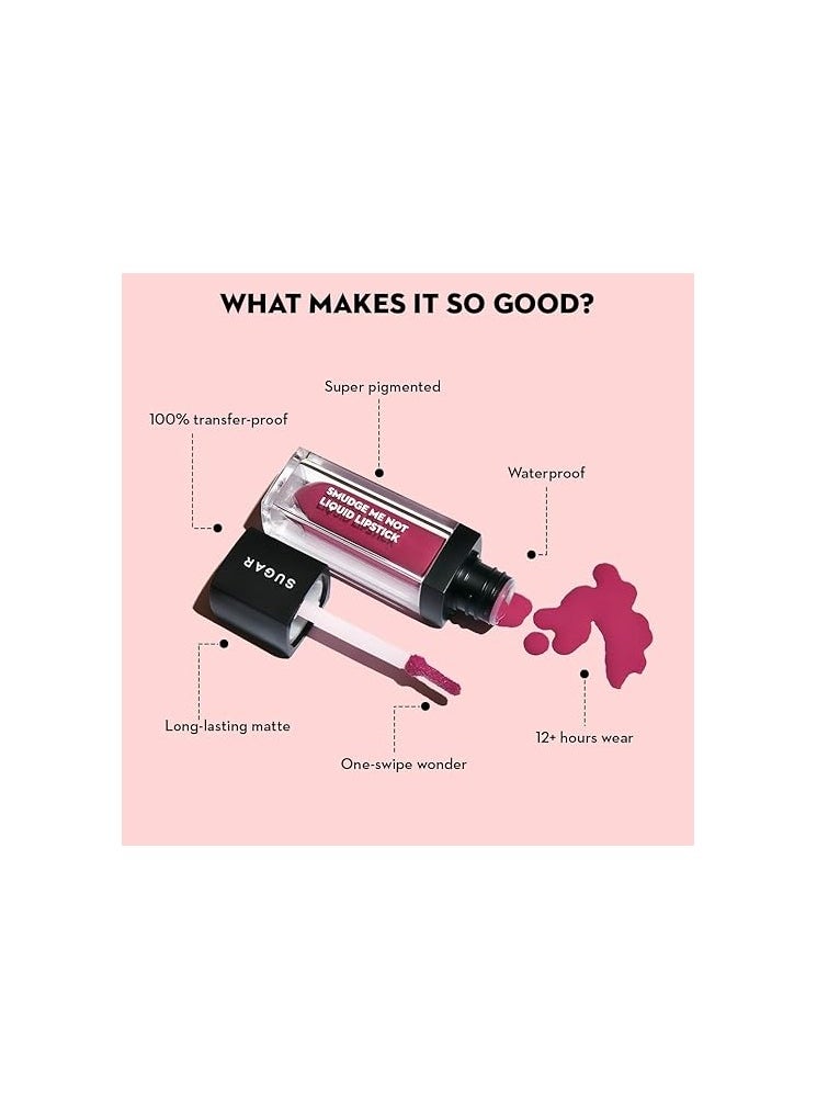 SUGAR Cosmetics Smudge Me Not Liquid Lipstick14 Teak Mystique (Warm Brown) Intensely Pigmented Liquid Matte Finish, Longwearing Formula, Smudgeproof