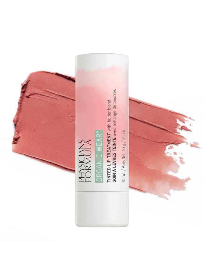 Organic Wear Tinted All Natural Lip Balm Treatment Tickled Pink | Dermatologist Tested, Clinicially Tested