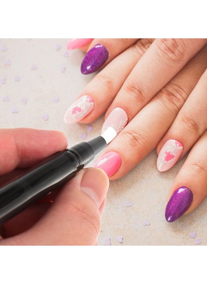 Empty Nail Oil Pen 10pcs 3ml Nail Oil Cosmetic Container Lip Gloss Brush Cuticle Oil Pen with Brush Tip for Lip Gloss Nail Polish (Black) Lip Balm Containers