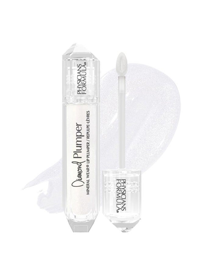 Mineral Wear Diamond Lip Plumper Gloss, Dermatologist Tested, Diamond Marquise