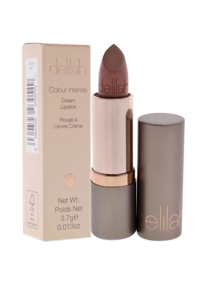 delilah - Colour Intense Cream Lipstick - Whisper - Rich Pigmented - Long Lasting, Hydrating, Velvety Creamy Lipstick For Women - Silky Matte Finish - Infused with Vitamin E - Vegan - 3.7g / 0.13 Oz