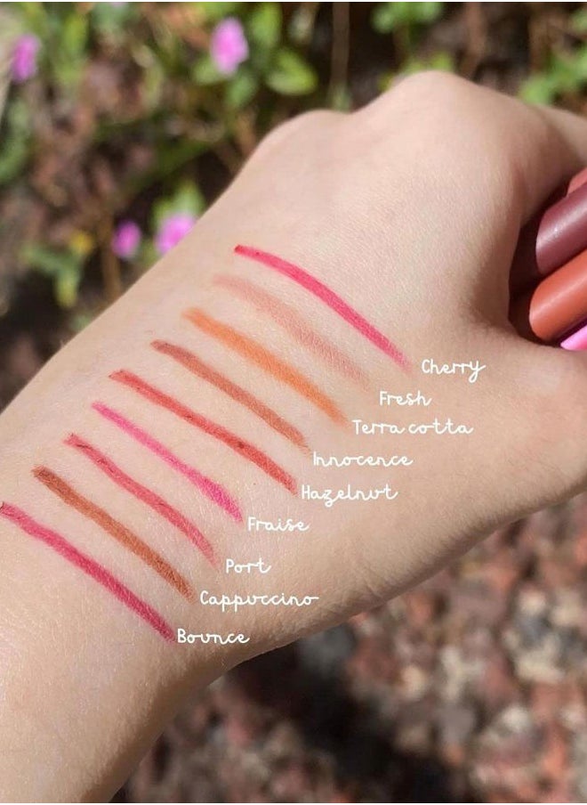 Lip Pencil, Creamy Lipliner, long lasting, Infused with Jojoba Seed Oil and Aloe for ultra hydrated lips. Natural, Paraben Free, Vegan, Gluten-free,Cruelty-free, Non GMO, (1, Innocence)