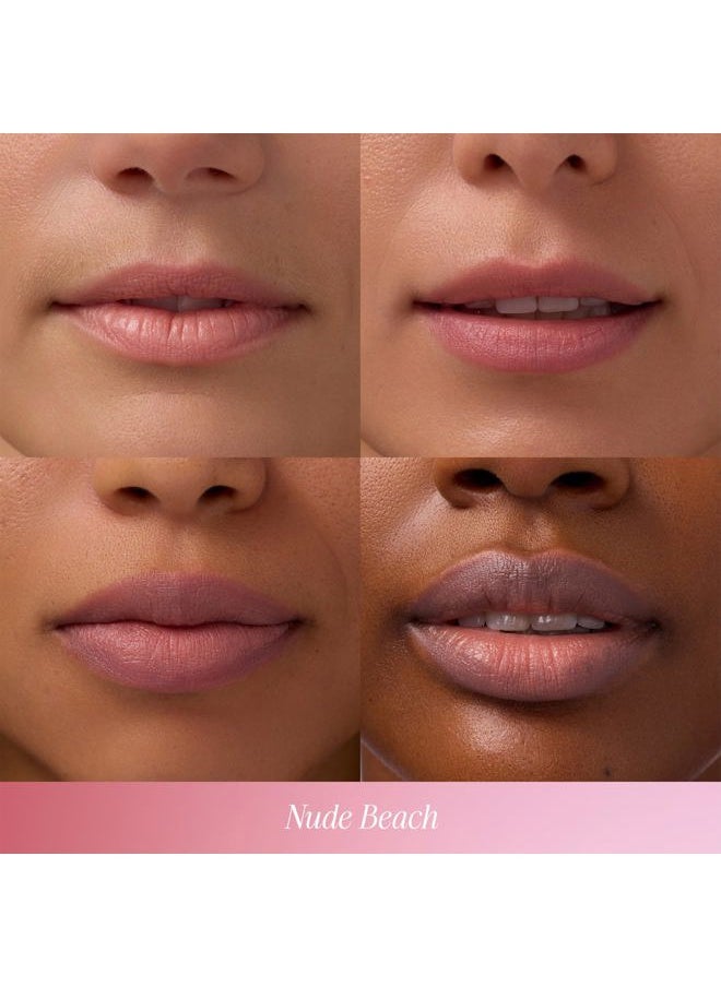 Organic Tinted Lip Balm & Mineral Sunscreen with SPF 30, Dermatologist Tested Lip Care for Daily Protection, Vegan, Nude Beach, 0.15 Oz