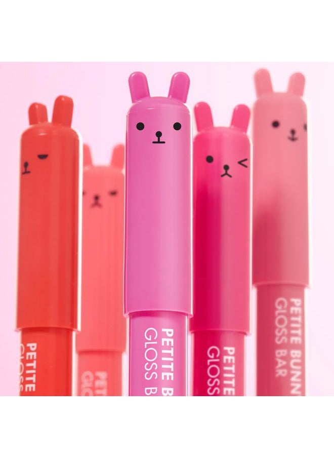 Petit Bunny Lip Gloss for Women, Easter Basket Stuffer, Long Lasting Lip Crayon, Korean Lip Gloss, Vitamin E Enriched, Soften & Moisturize Lips, Juicy Peach