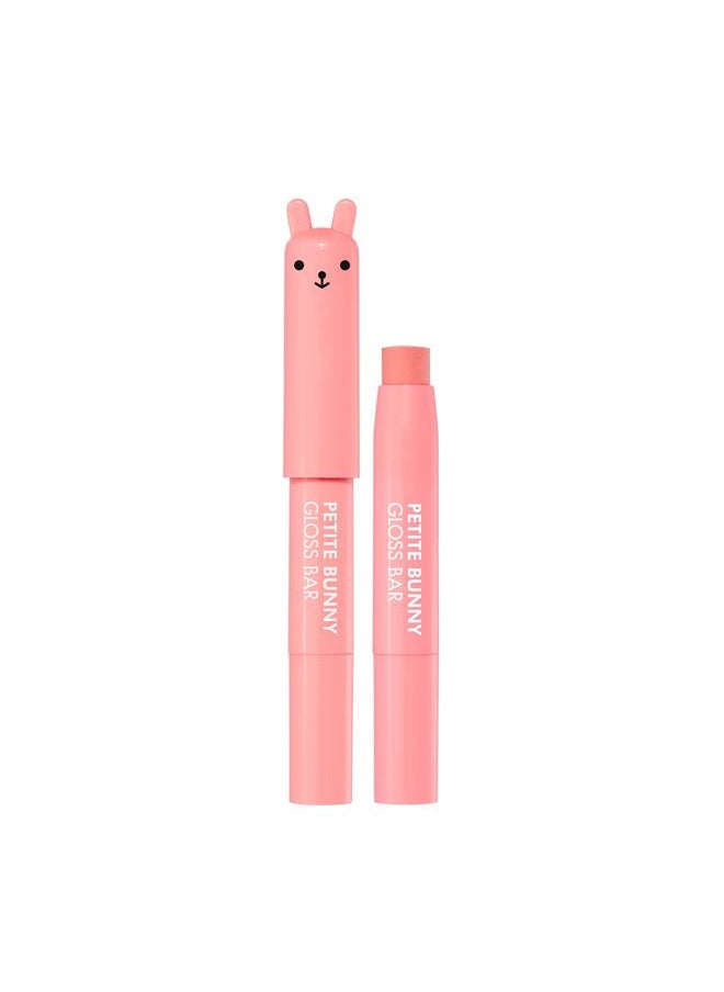 Petit Bunny Lip Gloss for Women, Easter Basket Stuffer, Long Lasting Lip Crayon, Korean Lip Gloss, Vitamin E Enriched, Soften & Moisturize Lips, Juicy Peach