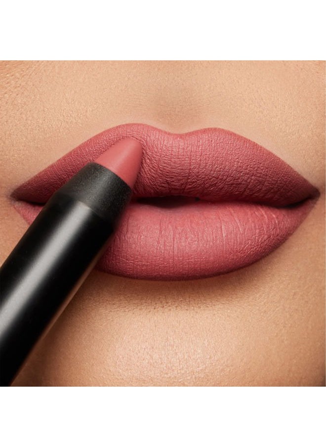 Dark Pink Lipstick Crayon - Matte - Power Puff