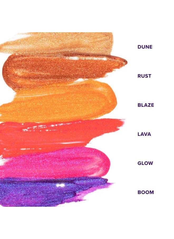 Liquid Metal Lip Paint - Metallic Lip Gloss - Non-drying, Long-lasting Liquid Lipstick, Intense Pigment Color with Metallic Shimmer - Vegan, Cruelty-Free Makeup, Orange (Blaze)