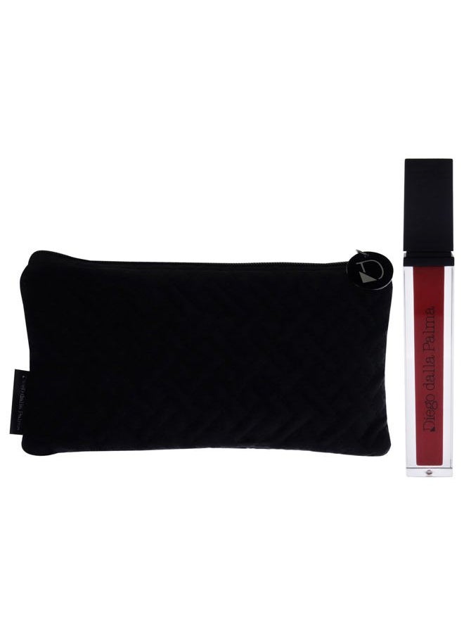 Red Lips Kit - Contains A Push Up Lip Gloss, Lip Liner And A Pouch - Lips Appear Fuller, Softer, And Smoother - For Remarkably Beautiful Full Lips - Enhances The Lip Volume - 3 Pc