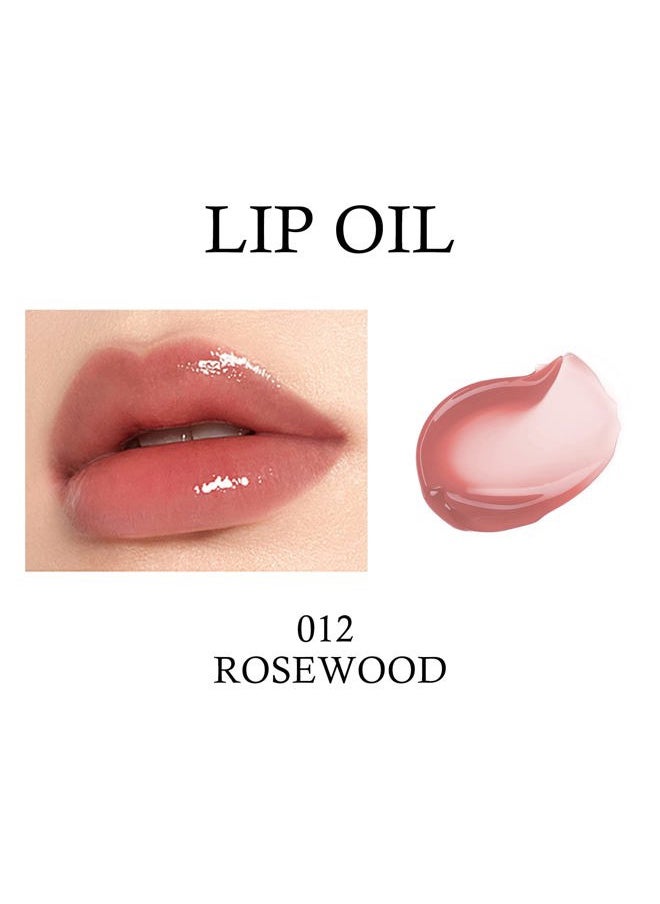 2 Colors Hydrating Lip Glow Oil, Moisturizing Lip Oil Gloss, Transparent Plumping Lip Gloss, Lip Oil Tinted for Lip Care and Dry Lips, 007+012