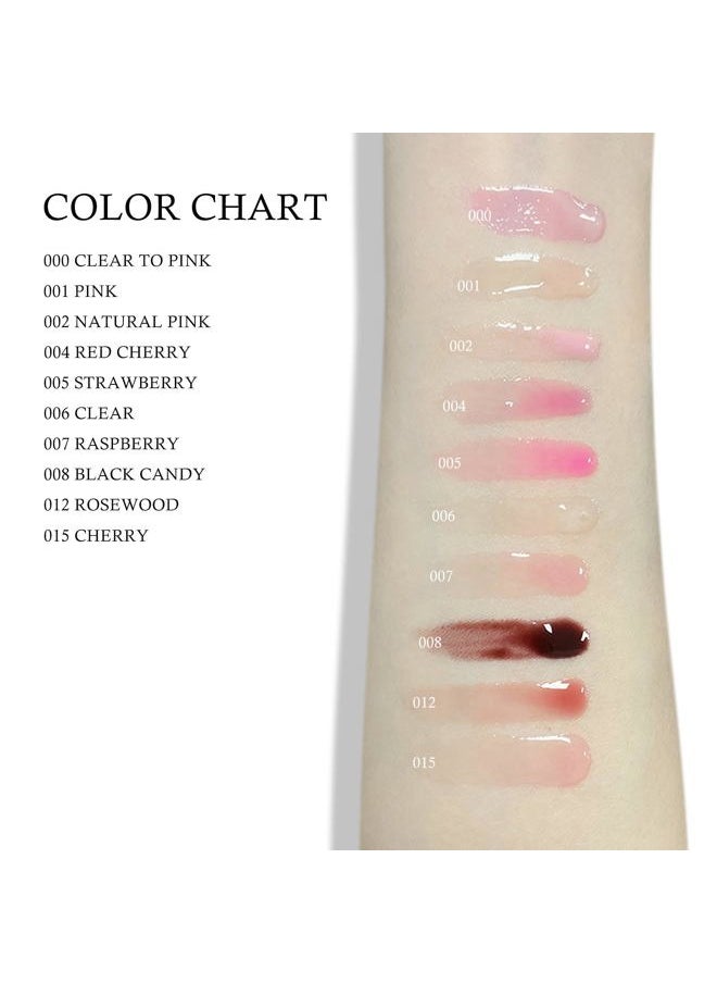 2 Colors Hydrating Lip Glow Oil, Moisturizing Lip Oil Gloss, Transparent Plumping Lip Gloss, Lip Oil Tinted for Lip Care and Dry Lips, 007+012