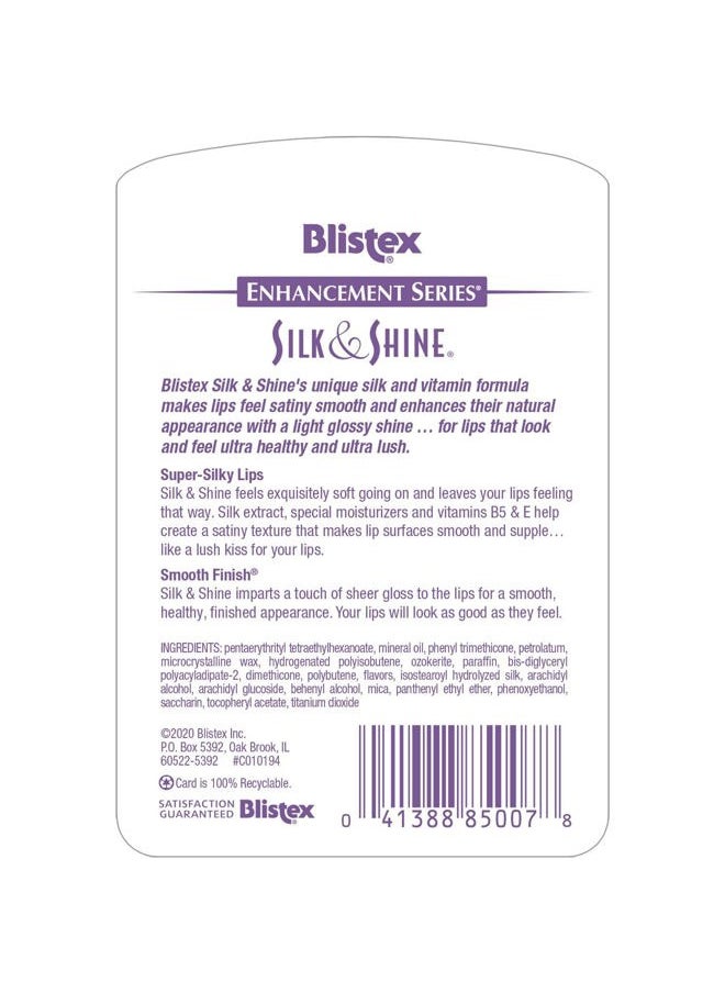 Silk & Shine Lip Moisturizer 0.13 oz Pack of 4
