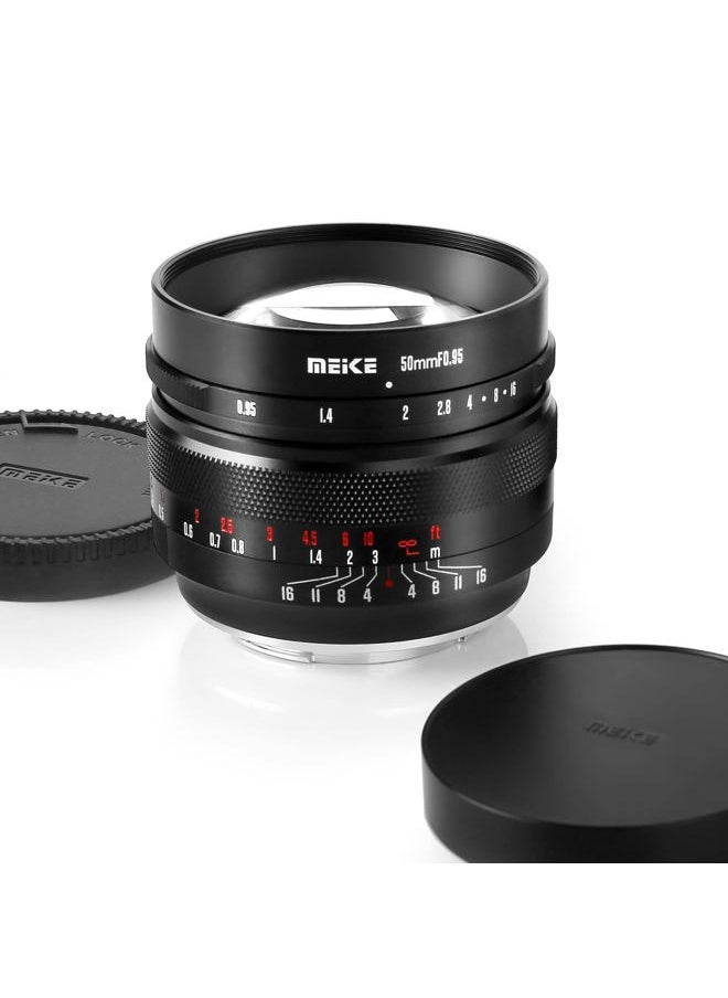 50mm f0.95 Standard Aperture Manual Focus Fixed Lens APS-C Compatible with Sony E-Mount Mirrorless Cameras ZV-E10 ZVE10 II NEX 5R NEX 6 7 A6600 A6400 A5000 A5100 A6000 A6100 A6300 A6500 A3000