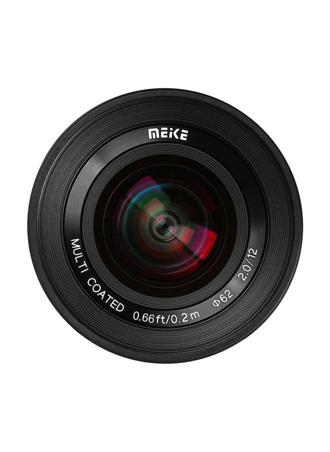 12mm f2.0 Ultra Wide Angle Manual Focus Lens Compatible with Sony E Mount APS-C Mirrorless Cameras A6400 A5000 A5100 A6000 A6100 A6300 A6500 A6600
