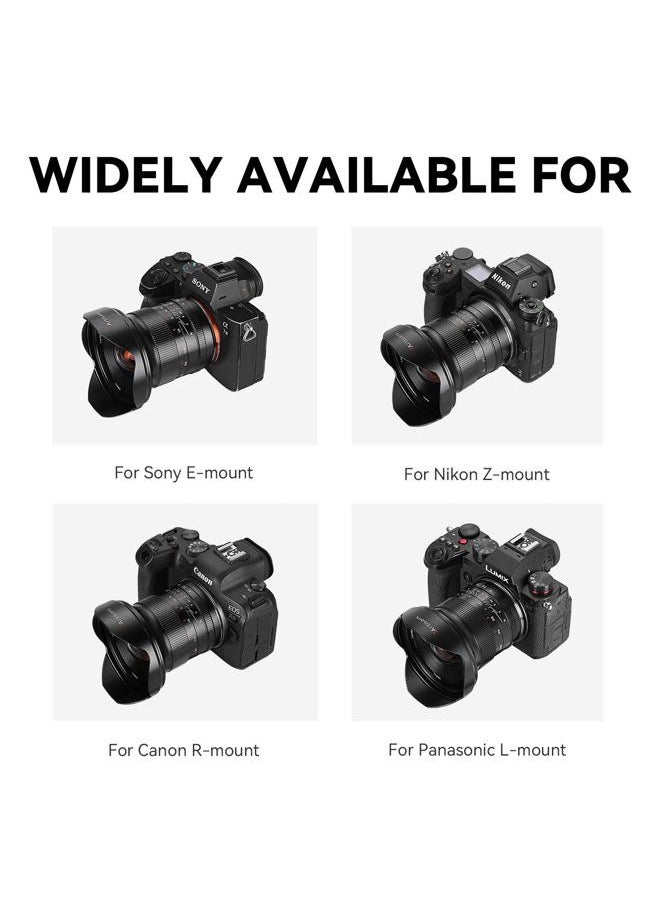 15mm F4 Full Frame Manual Fixed Focus Lens Compatible for Sony E Mount