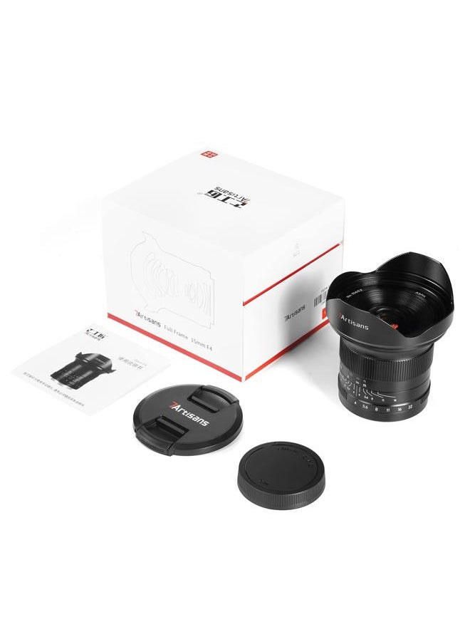 15mm F4 Full Frame Manual Fixed Focus Lens Compatible for Sony E Mount