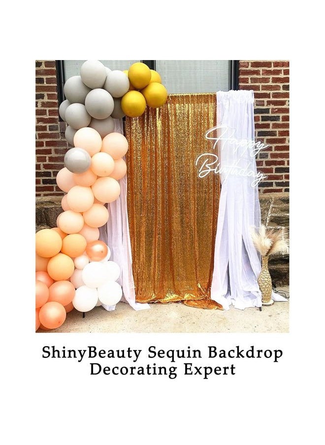 Sequin Backdrop 4FTx6FT-Gold Backdrops Photography Background for Wedding/Party/Curtain/Birthday/Christmas/Prom/Other Event Decor -(48inx72in) (Gold)