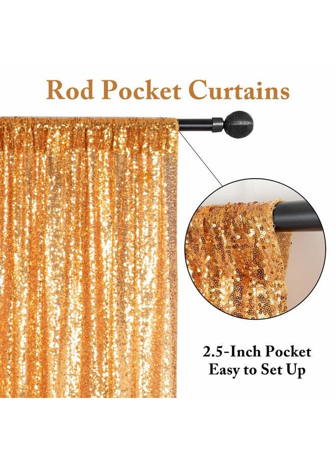 Sequin Backdrop 4FTx6FT-Gold Backdrops Photography Background for Wedding/Party/Curtain/Birthday/Christmas/Prom/Other Event Decor -(48inx72in) (Gold)