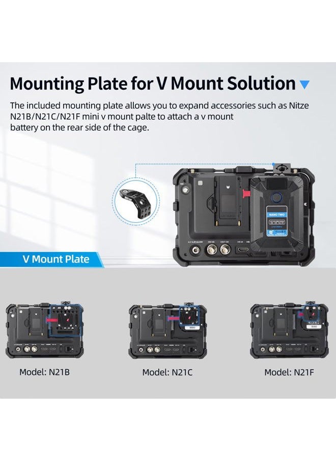 Cage for Atomos Shogun/Shogun Ultra/Shogun Connect Monitor with Mounting Plate and Sunhood - JT-A03C