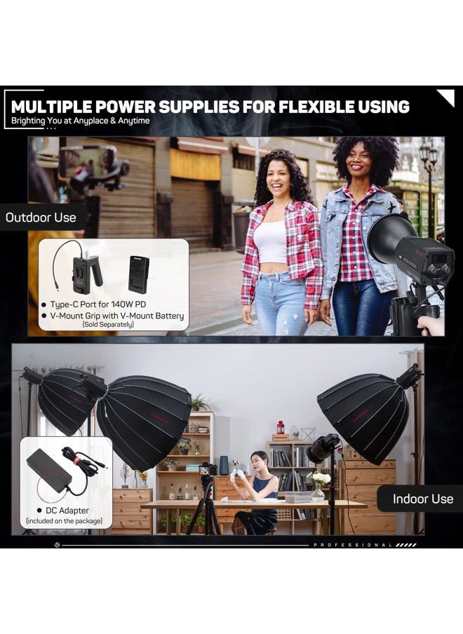 IFootage LED Video Light Continuous Lighting - 130W Daylight Continuous Video Light with CRI 98, TLCI 99, Portable, Lightweight & High Color Accuracy for Photographers, Studios, SL1 130DNA