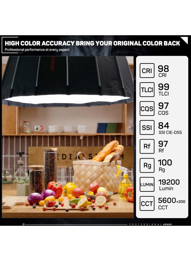 IFootage LED Video Light Continuous Lighting - 130W Daylight Continuous Video Light with CRI 98, TLCI 99, Portable, Lightweight & High Color Accuracy for Photographers, Studios, SL1 130DNA