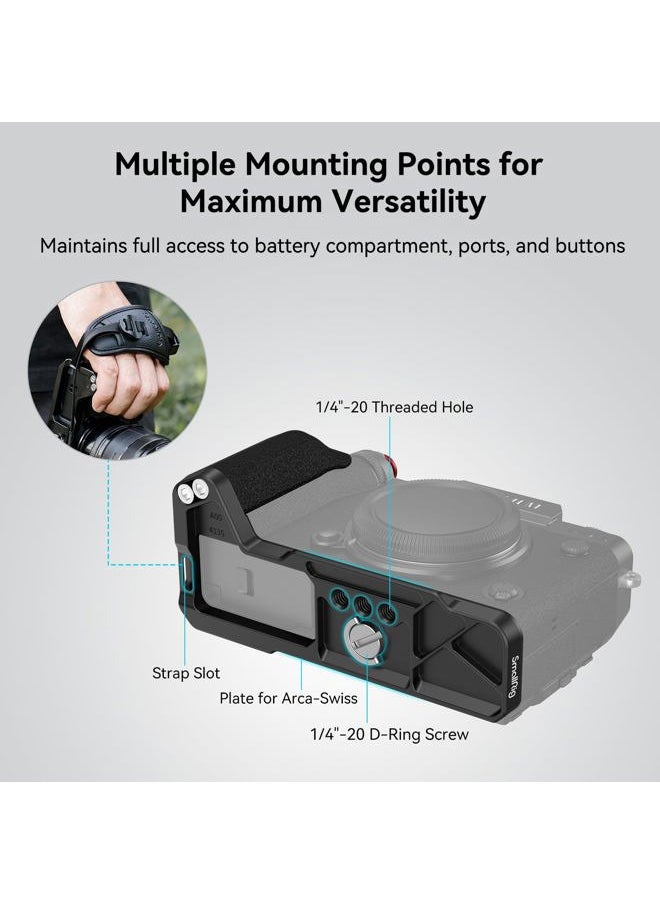 SmallRig X-T5 L-Shape Grip for FUJIFILM X-T5 Camera, Built-in Quick Release Plate for Arca, 1/4