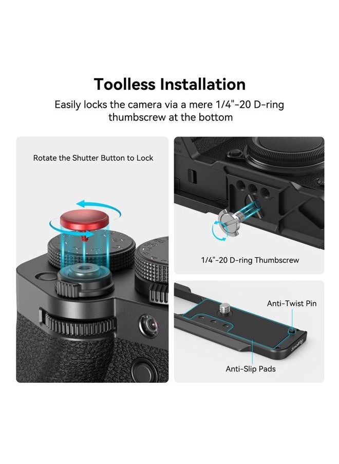 SmallRig X-T5 L-Shape Grip for FUJIFILM X-T5 Camera, Built-in Quick Release Plate for Arca, 1/4