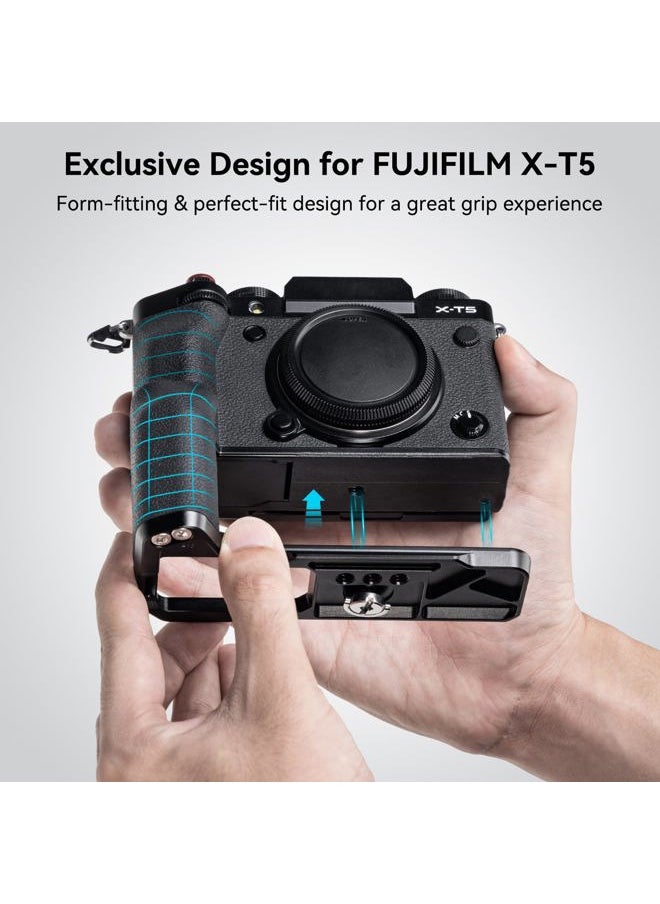 SmallRig X-T5 L-Shape Grip for FUJIFILM X-T5 Camera, Built-in Quick Release Plate for Arca, 1/4
