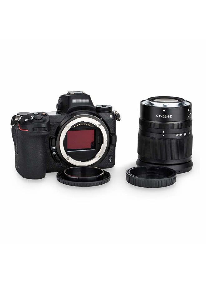 Rear Lens Cap & Body Cap Cover for Nikon Z Mount Camera Z30 Z50 Z5 Z6 Z6 II Z6 III Z7 Z7 II Z9 Z fc Replace LF-N1 Lens Cap & BF-N1 Body Cap -5 Packs