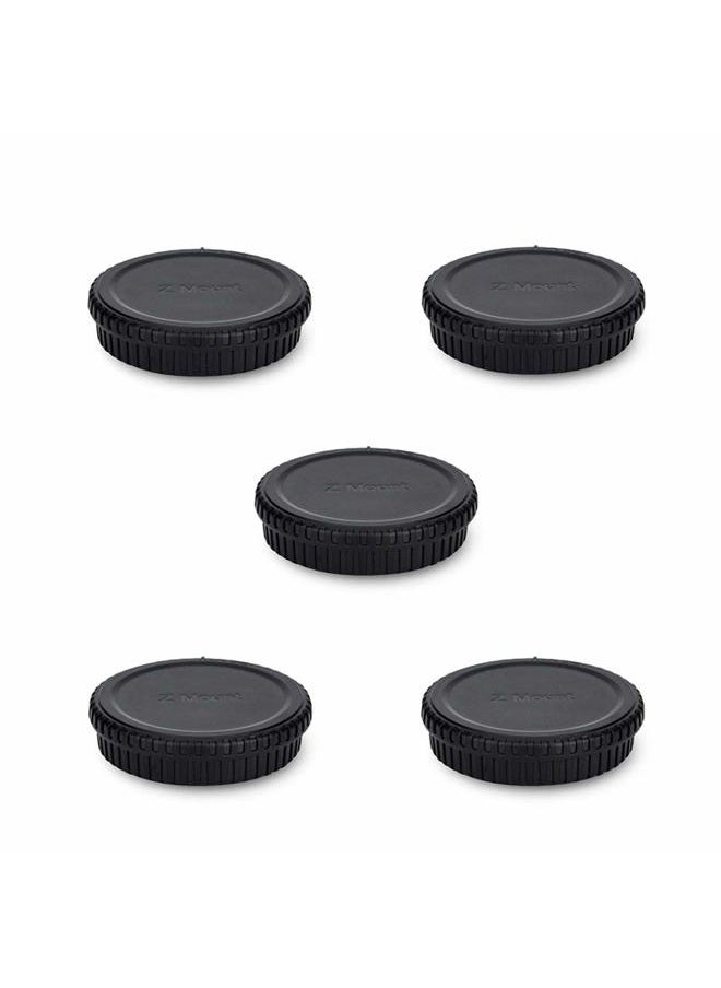 Rear Lens Cap & Body Cap Cover for Nikon Z Mount Camera Z30 Z50 Z5 Z6 Z6 II Z6 III Z7 Z7 II Z9 Z fc Replace LF-N1 Lens Cap & BF-N1 Body Cap -5 Packs