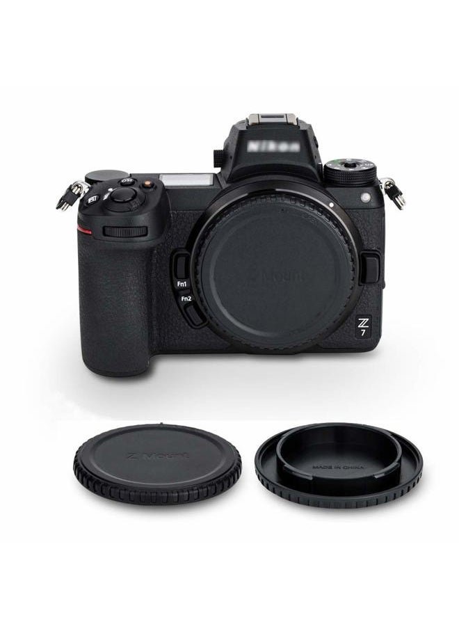 Rear Lens Cap & Body Cap Cover for Nikon Z Mount Camera Z30 Z50 Z5 Z6 Z6 II Z6 III Z7 Z7 II Z9 Z fc Replace LF-N1 Lens Cap & BF-N1 Body Cap -5 Packs
