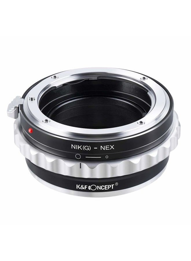 Lens Mount Adapter Compatible with Nikon G AF-S F AIS AI Nikkor F Mount G-Type D/SLR Lens to Sony Alpha E-Mount NEX Camera Compatible with Sony Alpha A7,A6000,A6300,A6500,A5000,A5100
