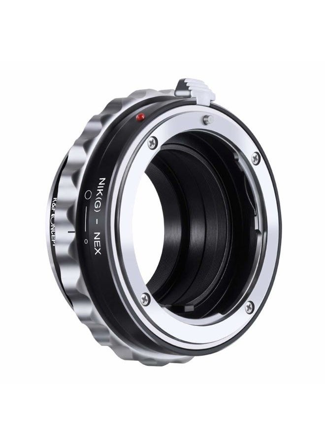 Lens Mount Adapter Compatible with Nikon G AF-S F AIS AI Nikkor F Mount G-Type D/SLR Lens to Sony Alpha E-Mount NEX Camera Compatible with Sony Alpha A7,A6000,A6300,A6500,A5000,A5100
