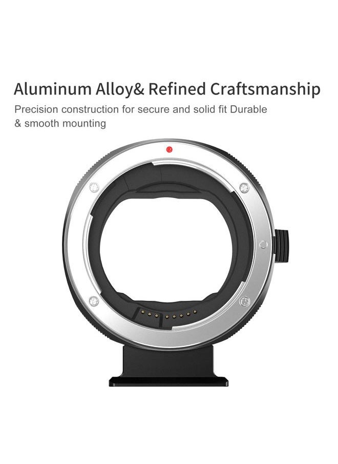 EF-EOS R Lens Adapter, Auto Focus EF/EF-S to EOS R Lens Mount Adapter Compatible with Canon EOS R, RP, R5, R6, R6II, R7, R8, R10, R50, R100 Cameras